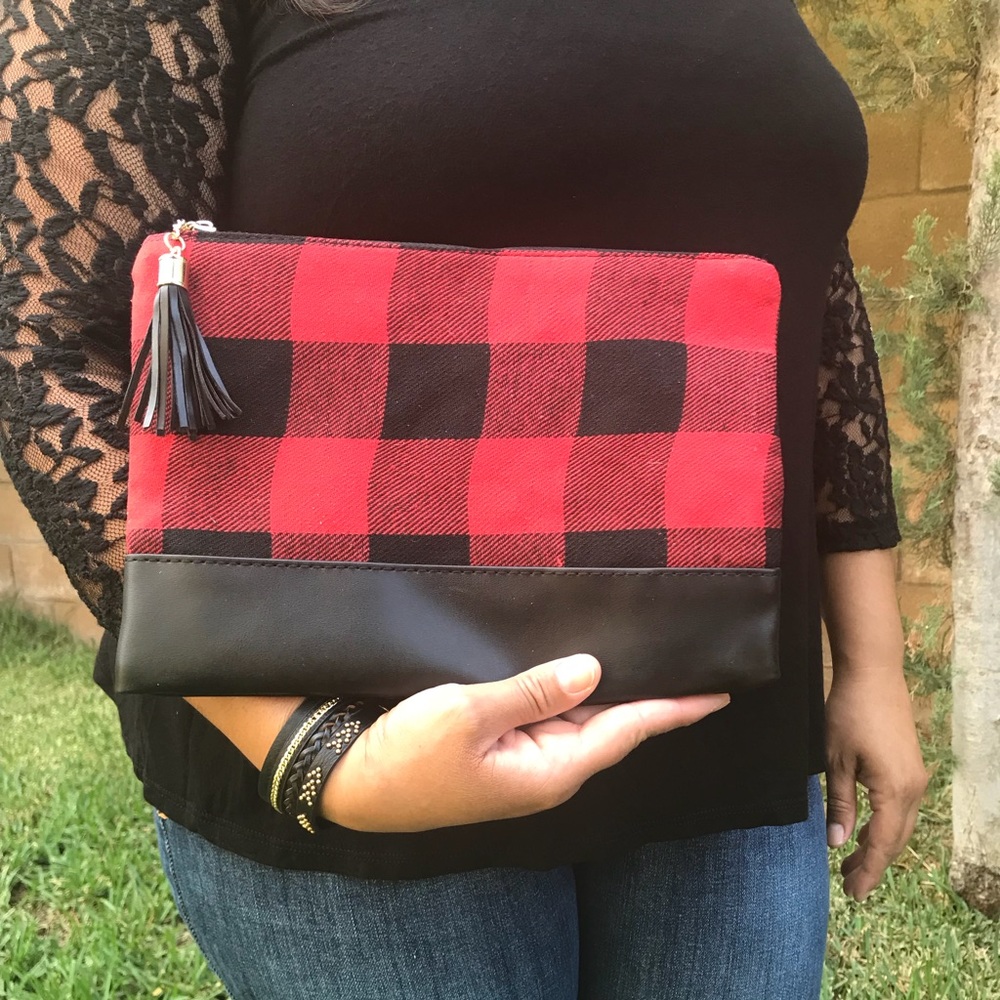 Buffalo Plaid Clutch